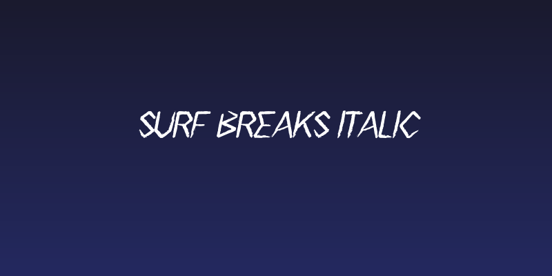 Surf Breaks Italic Social Header