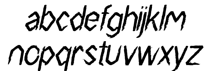 Surf Breaks Italic Font LOWERCASE