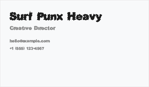 Surf Punx Heavy Business Card