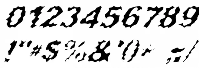 Surf Punx Italic Font Alte caractere