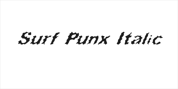 Surf Punx Italic Logo