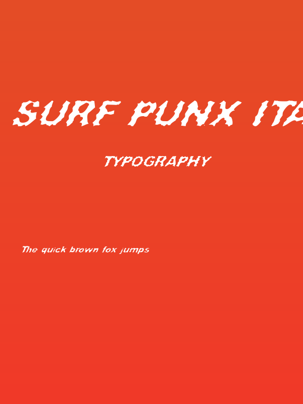 Surf Punx Italic Poster