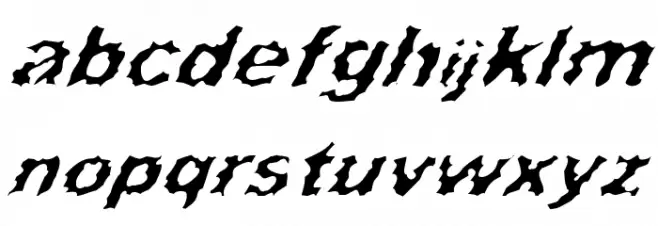Surf Punx Italic Font Litere mici