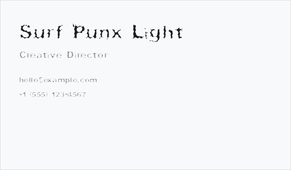 Surf Punx Light Business Card