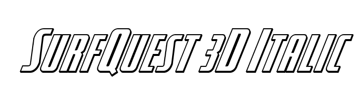 SurfQuest 3D Italic  Fuentes Gratis Descargar