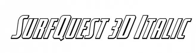 SurfQuest 3D Italic  Free Fonts Download