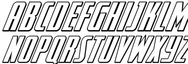 SurfQuest 3D Italic Fonte MAIÚSCULAS
