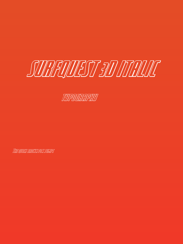 SurfQuest 3D Italic Poster