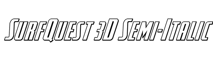 SurfQuest 3D Semi-Italic  Descarca Fonturi Gratis