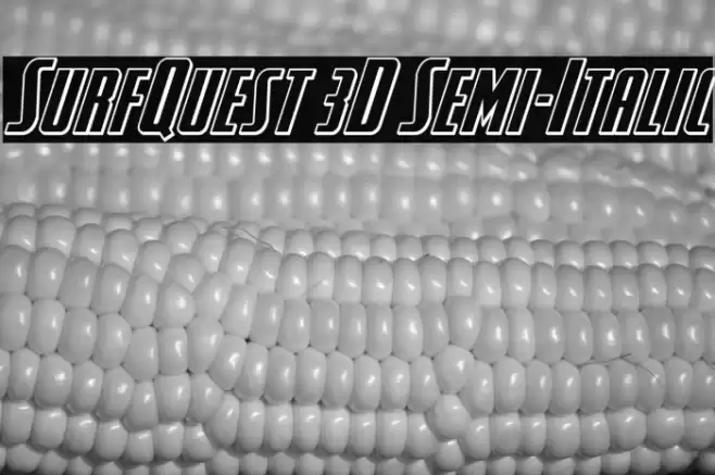 SurfQuest 3D Semi-Italic Font examples
