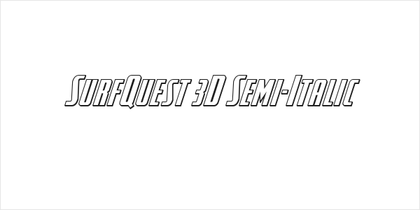 SurfQuest 3D Semi-Italic Logo
