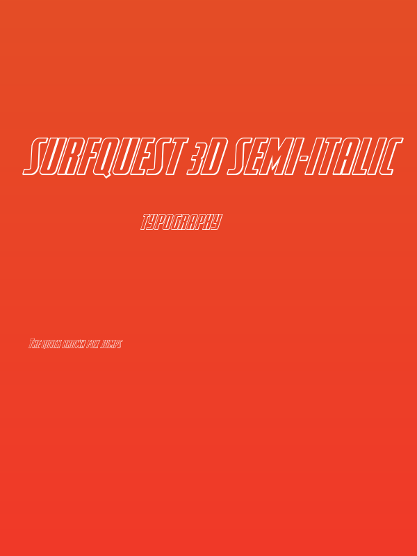 SurfQuest 3D Semi-Italic Poster