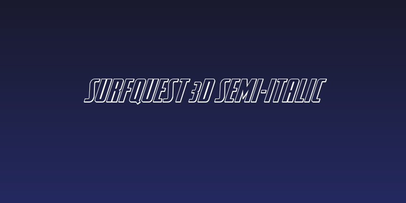 SurfQuest 3D Semi-Italic Social Header