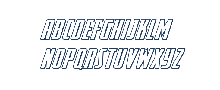 SurfQuest 3D Semi-Italic Lowercase