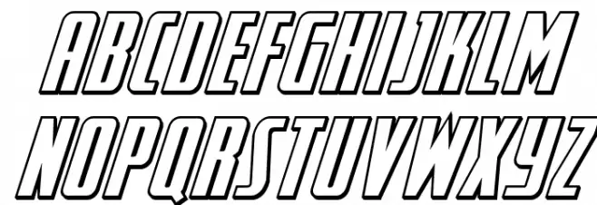 SurfQuest 3D Semi-Italic フォント 小文字