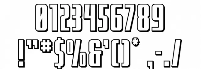 SurfQuest 3D Font OTHER CHARS