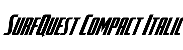 SurfQuest Compact Italic  Free Fonts Download