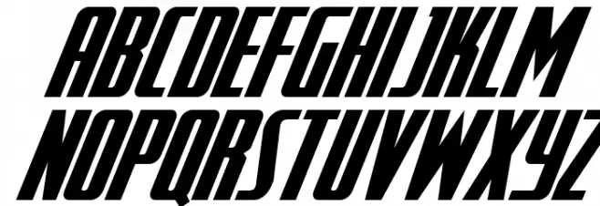 SurfQuest Compact Italic Caratteri MAIUSCOLE