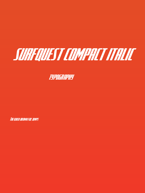 SurfQuest Compact Italic Poster