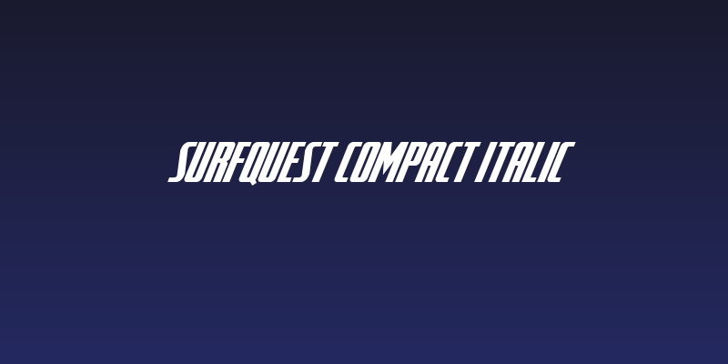 SurfQuest Compact Italic Social Header