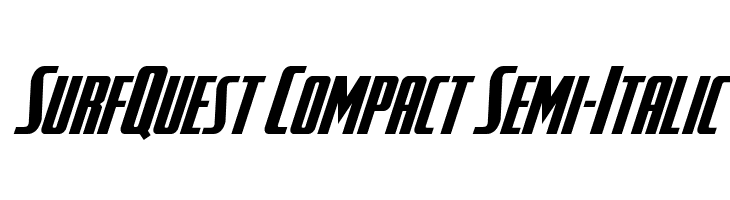 SurfQuest Compact Semi-Italic  Free Fonts Download