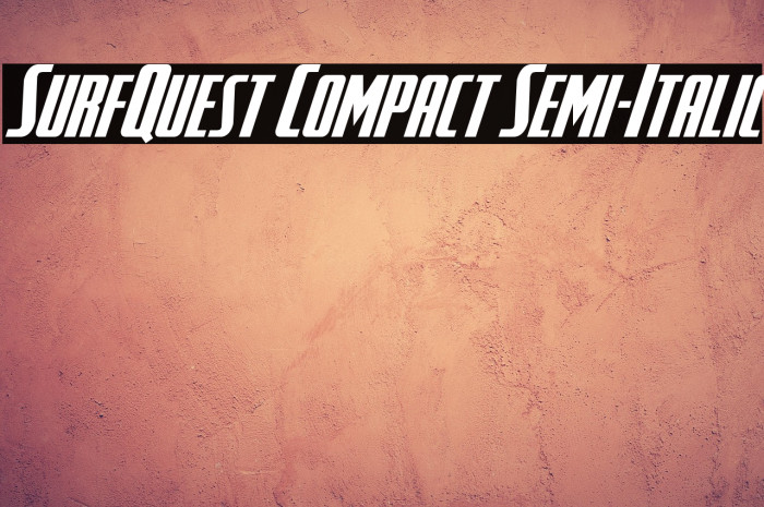 SurfQuest Compact Semi-Italic Example 3