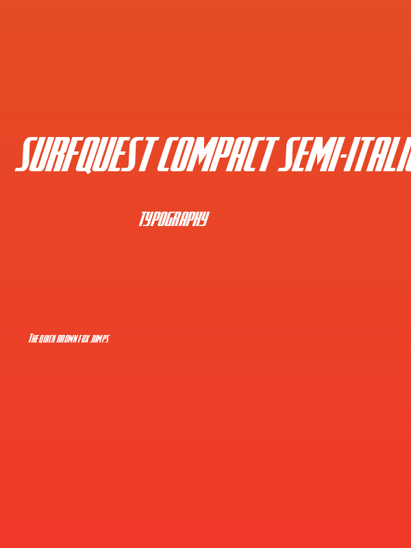 SurfQuest Compact Semi-Italic Poster