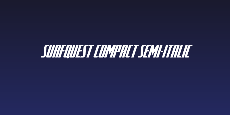 SurfQuest Compact Semi-Italic Social Header