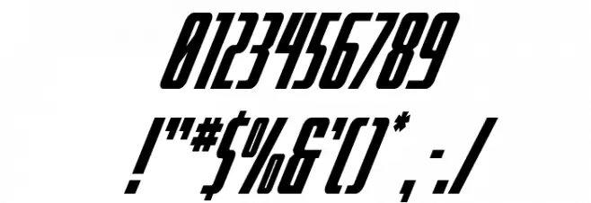 SurfQuest Condensed Italic Font OTHER CHARS