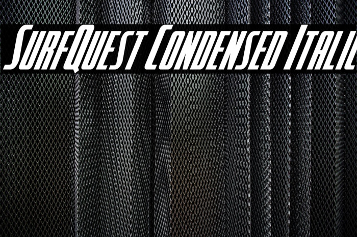 SurfQuest Condensed Italic Example 1