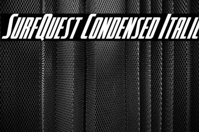 SurfQuest Condensed Italic Font examples