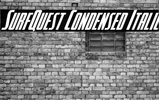SurfQuest Condensed Italic Font examples
