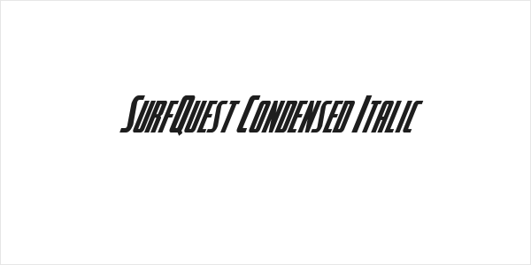SurfQuest Condensed Italic Logo