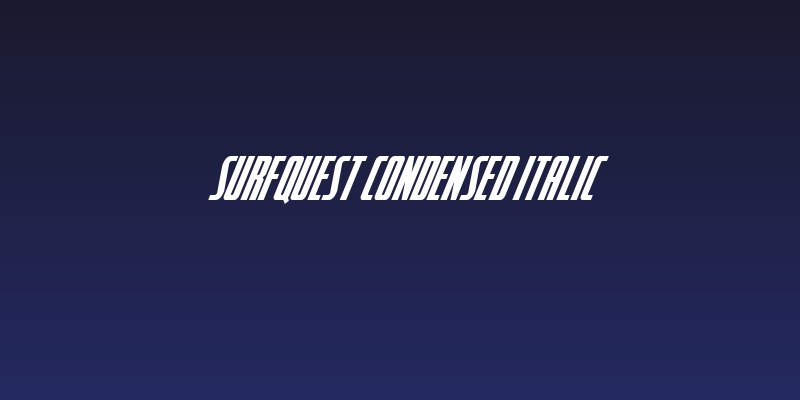 SurfQuest Condensed Italic Social Header