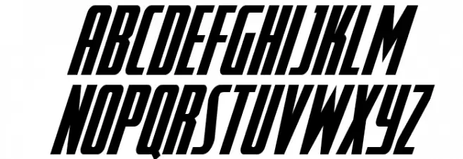 SurfQuest Condensed Semi-Ital Caratteri MAIUSCOLE