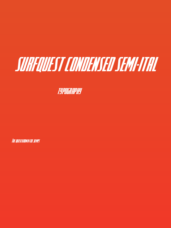 SurfQuest Condensed Semi-Ital Poster
