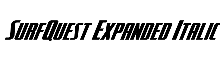 SurfQuest Expanded Italic  Free Fonts Download