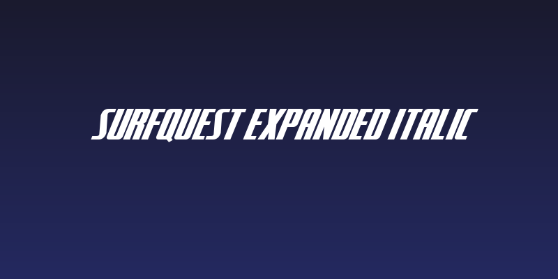 SurfQuest Expanded Italic Social Header