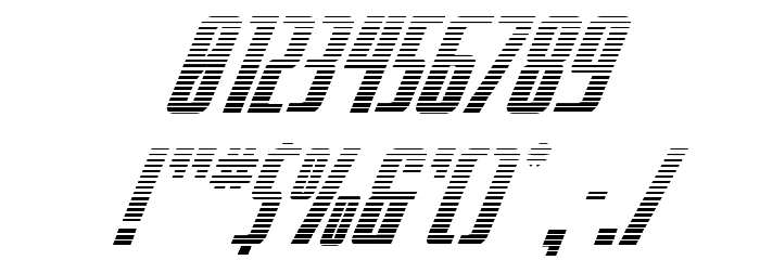 SurfQuest Gradient Italic Font OTHER CHARS