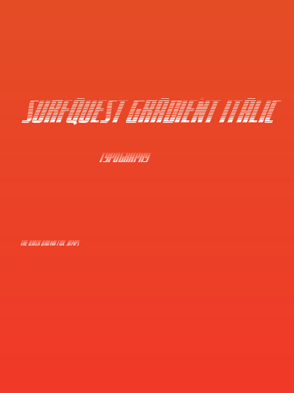 SurfQuest Gradient Italic Poster