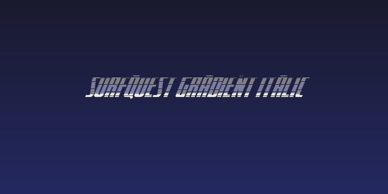 SurfQuest Gradient Italic Social Header