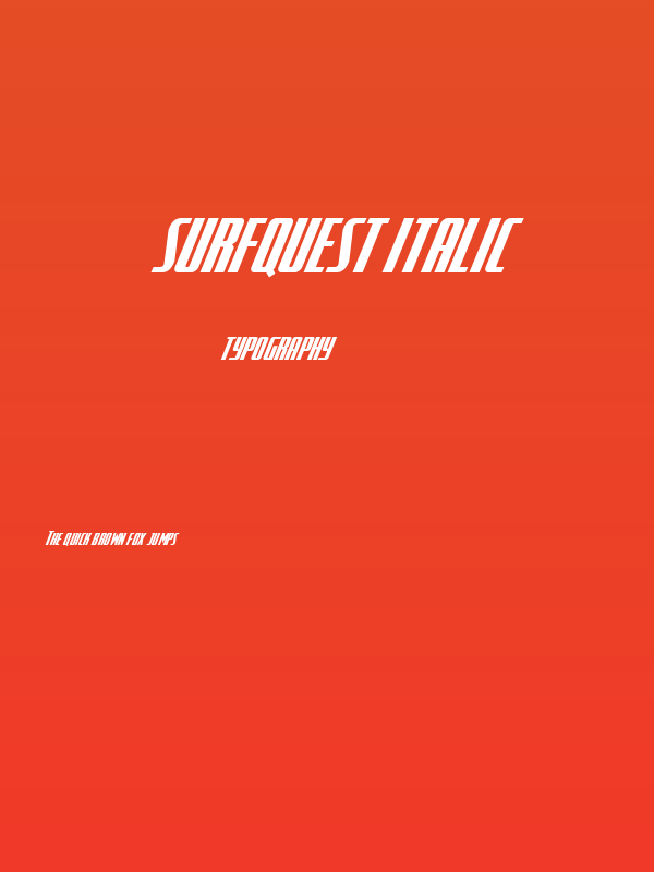 SurfQuest Italic Poster