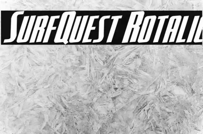 SurfQuest Rotalic Font examples