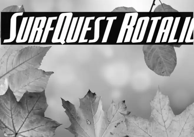 SurfQuest Rotalic Font examples