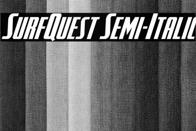 SurfQuest Semi-Italic Font examples