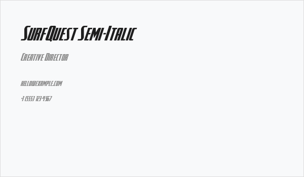 SurfQuest Semi-Italic Business Card