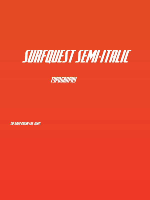 SurfQuest Semi-Italic Poster