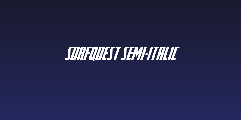 SurfQuest Semi-Italic Social Header