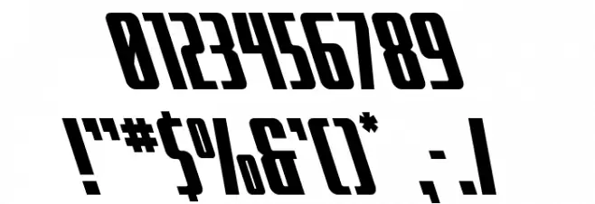 SurfQuest Semi-Leftalic Font OTHER CHARS