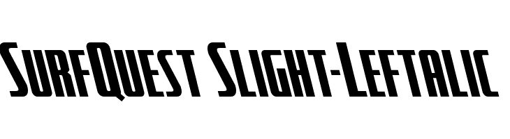 SurfQuest Slight-Leftalic  नि: शुल्क फ़ॉन्ट्स डाउनलोड